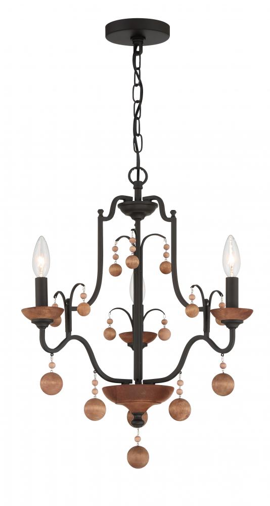 COLONIAL CHARM - 3 LIGHT CHANDELIER