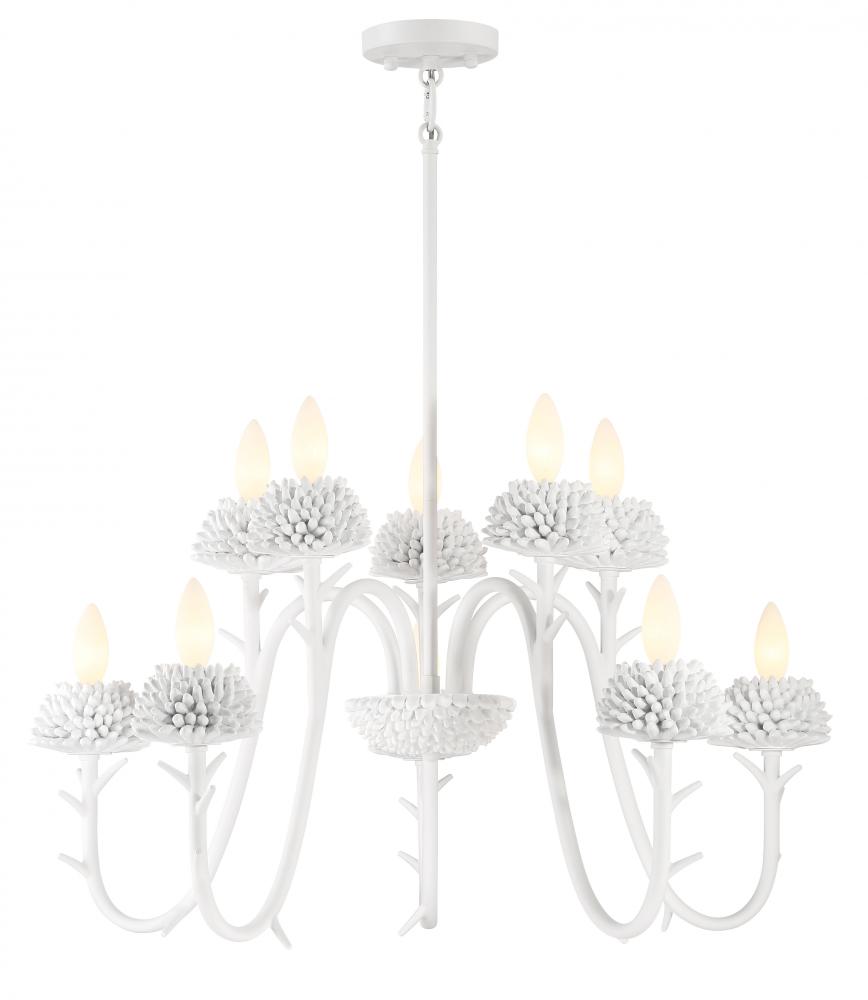NORTH FORK - 10 LIGHT TWO TIER CHANDELIER
