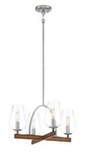 Minka-Lavery 1064-699 - BIRNAMWOOD - 4 LIGHT CONVETIBLE CHANDELIER / SEMI FLUSH