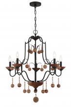 Minka-Lavery 2665-723 - COLONIAL CHARM - 5 LIGHT CHANDELIER