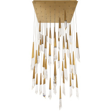 Schonbek Beyond BPD31441S-AB - Solitude 41 Light 120-277V Multi-Light Pendant (Square Canopy) in Aged Brass with Optic Haze Quart