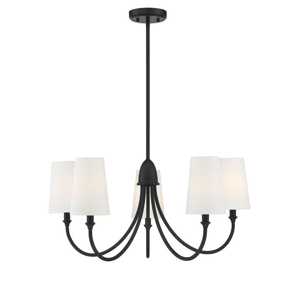 Cameron 5-Light Chandelier in 
Matte Black