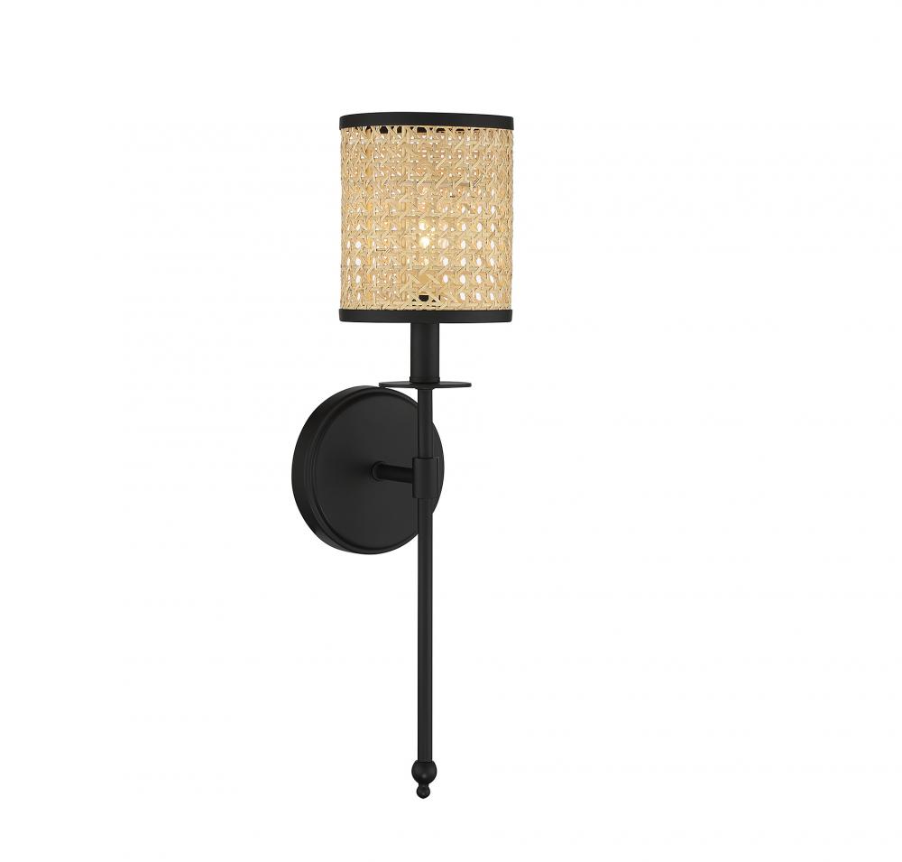 Jaylar 1-Light Wall Sconce in Matte Black