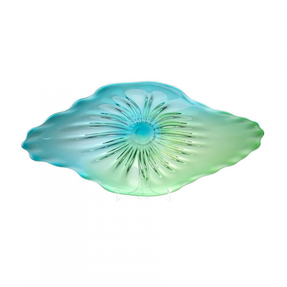 Art Glass Plate Turquoise