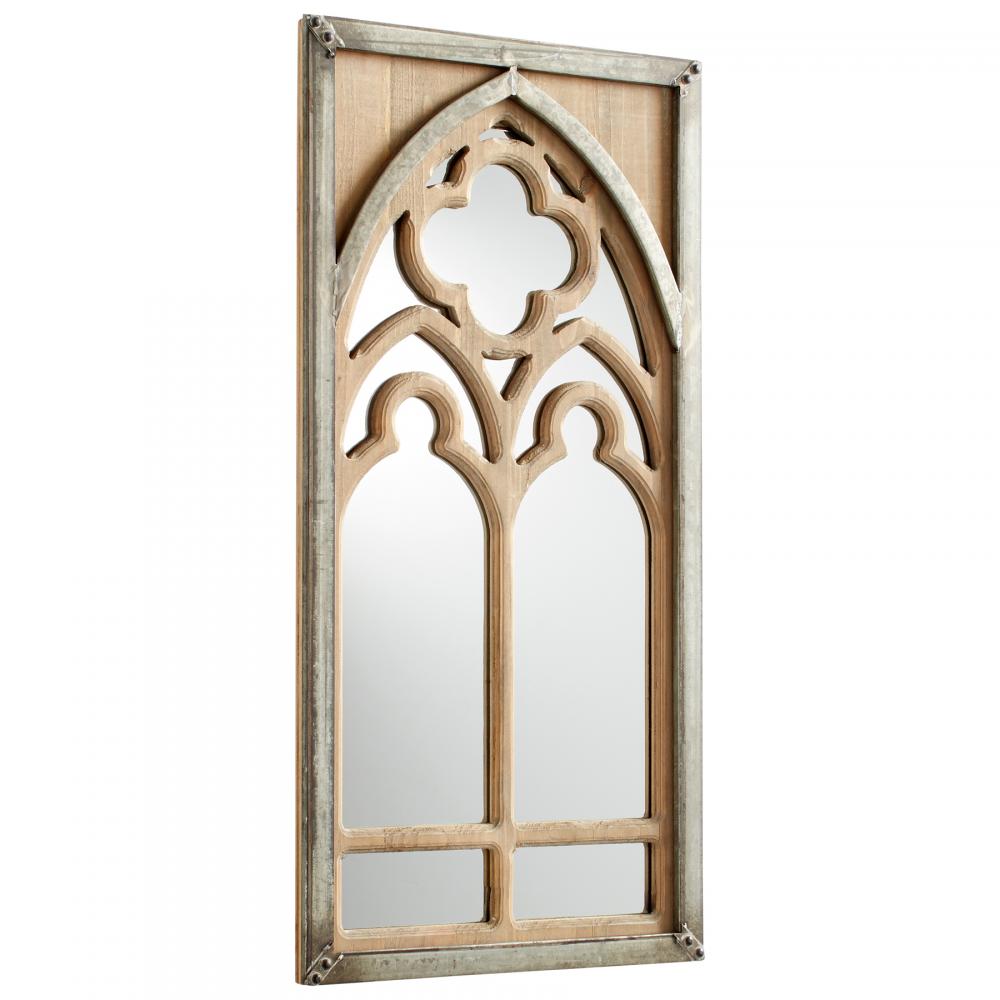 Carlita Mirror Galvanized Metal And Natural Wood
