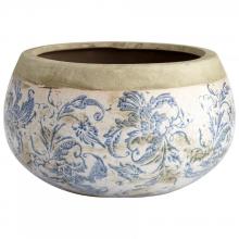 Cyan Designs 07406 - Isela Planter Blue And White - Medium