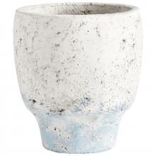 Cyan Designs 09608 - Venice Planter Antique White Blue Accents - Small