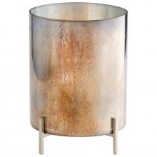 Cyan Designs 09776 - Basil Candleholder Black And Verdi Garnet Glass - Large