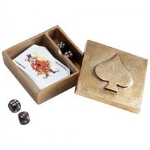 Cyan Designs 10107 - Spades Container Antique Gold