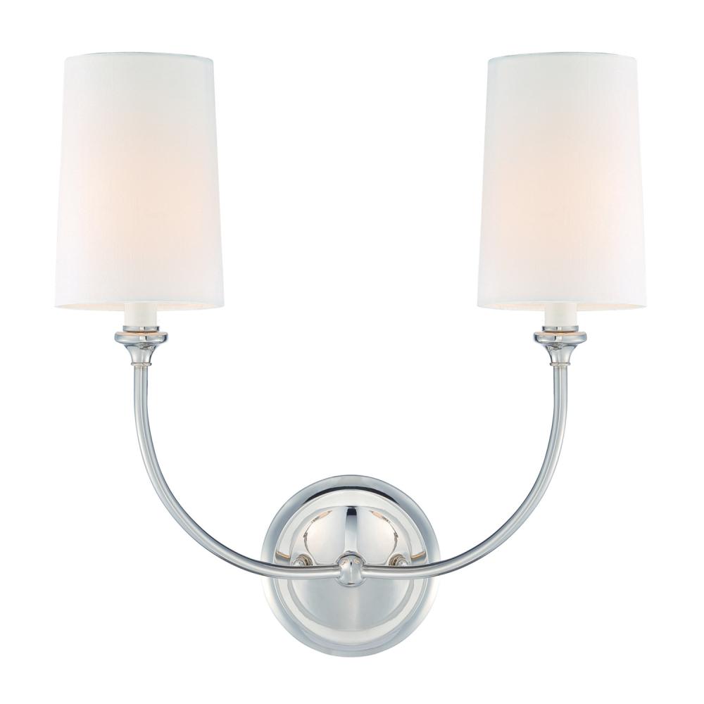 Libby Langdon Sylvan 15.5'' Polished Nickel Sconce