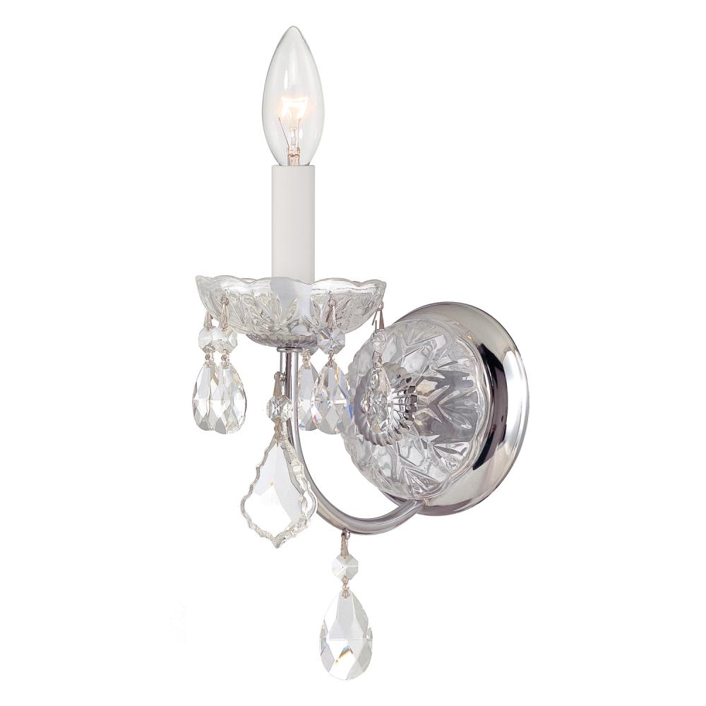 Imperial 4.75'' Hand Cut Crystal Polished Chrome Sconce