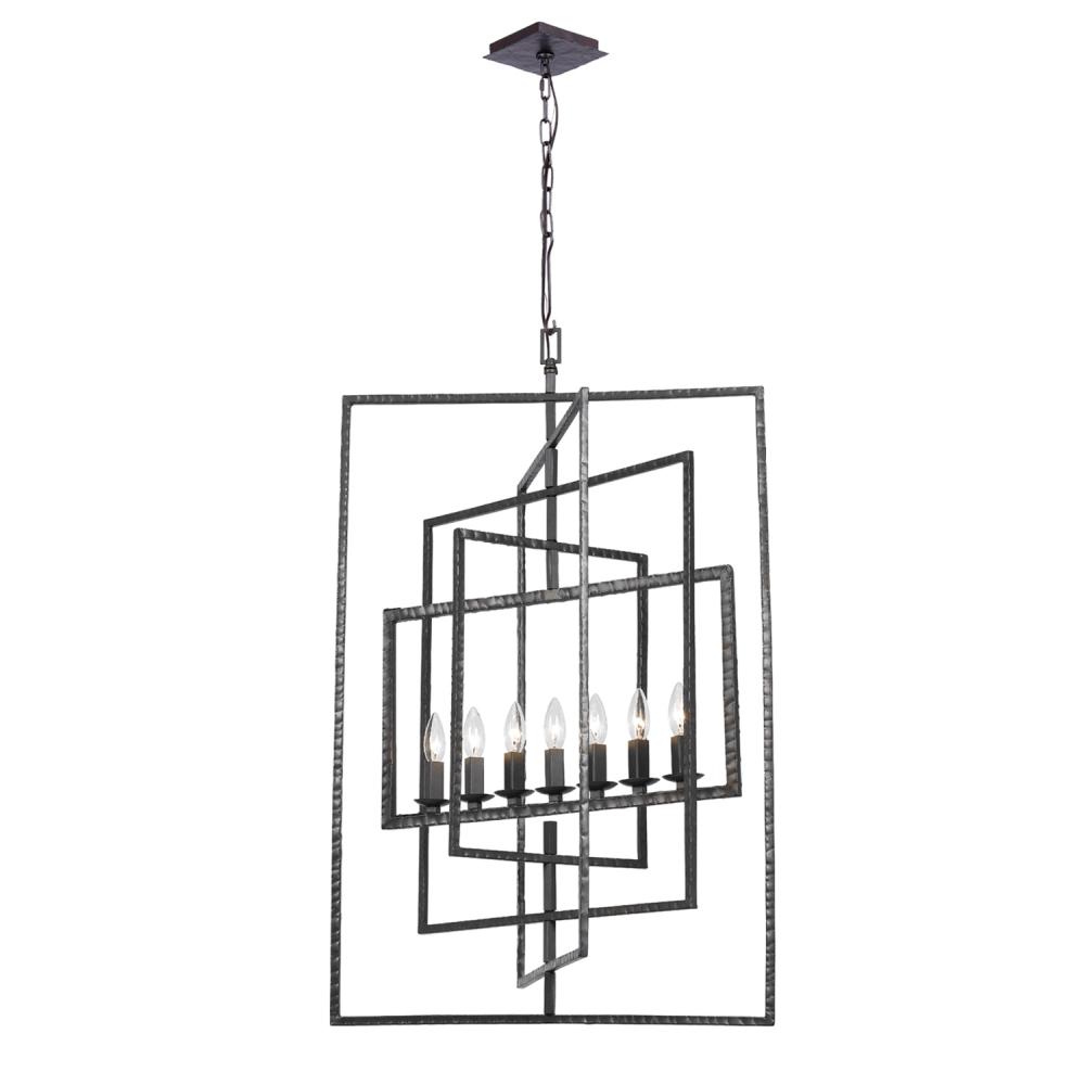 Capri 24'' Raw Steel Chandelier