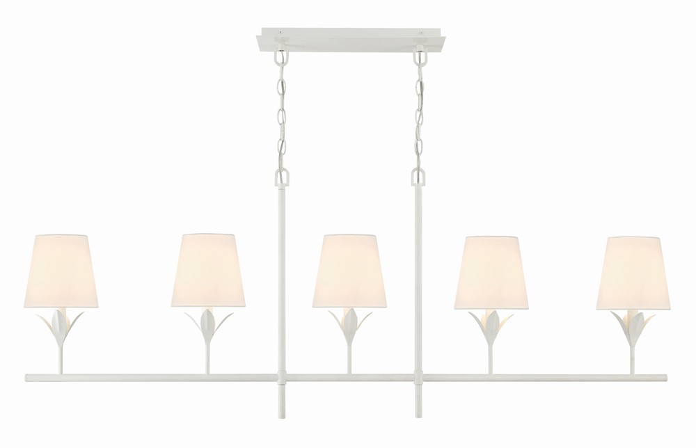 Broche 53.5'' Matte White Linear Chandelier