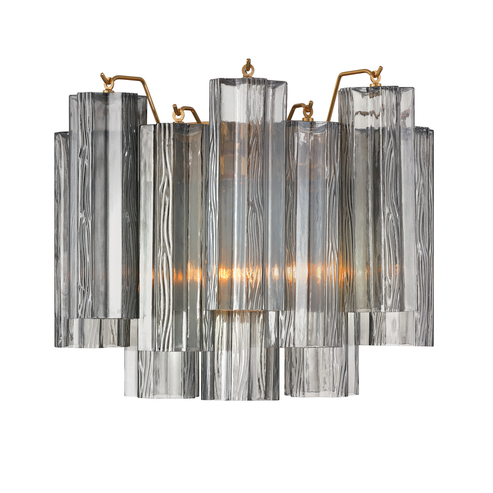 Addis 2 Light Aged Brass Sconce