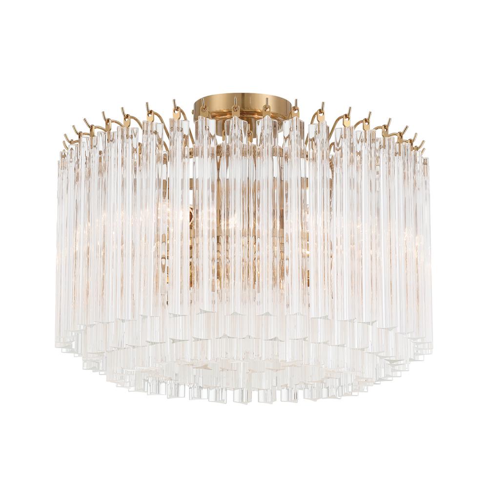 Lofton 18'' Aged Brass Semi Flush Mount
