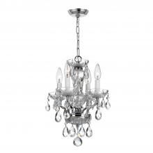 Crystorama 5534-CH-CL-S - Traditional Crystal 4 Light Swarovski Strass Crystal Polished Chrome Mini Chandelier
