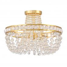Crystorama SEV-1800-AG - Seville 16.5'' Aged Brass Semi Flush Mount