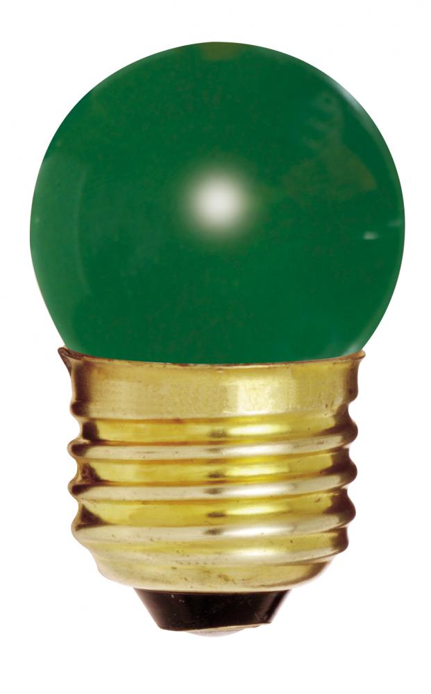 7.5 Watt S11 Incandescent; Ceramic Green; 2500 Average rated hours; Medium base; 120 Volt; Carded