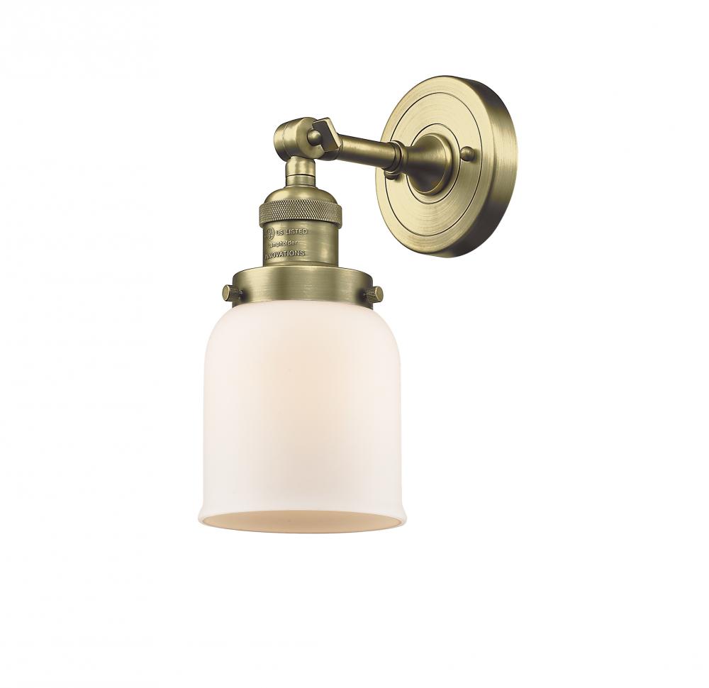 Bell - 1 Light - 5 inch - Antique Brass - Adjustable Sconce