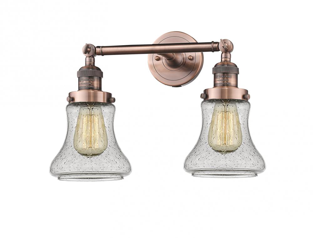 Bellmont - 2 Light - 17 inch - Antique Copper - Adjustable Bath Vanity Light