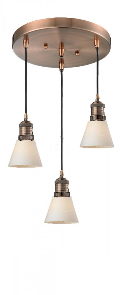 Small Cone 3 Light Multi-Pendant