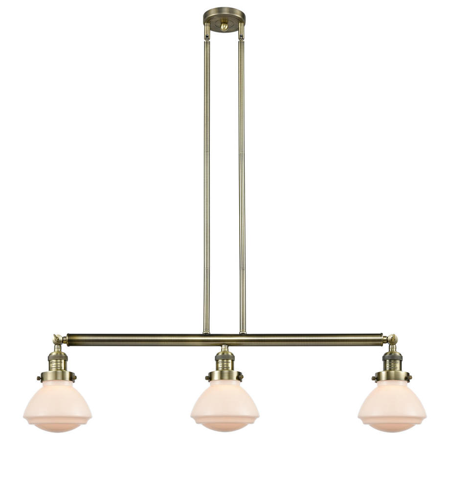 Olean - 3 Light - 39 inch - Antique Brass - Stem Hung - Adjustable Island Light