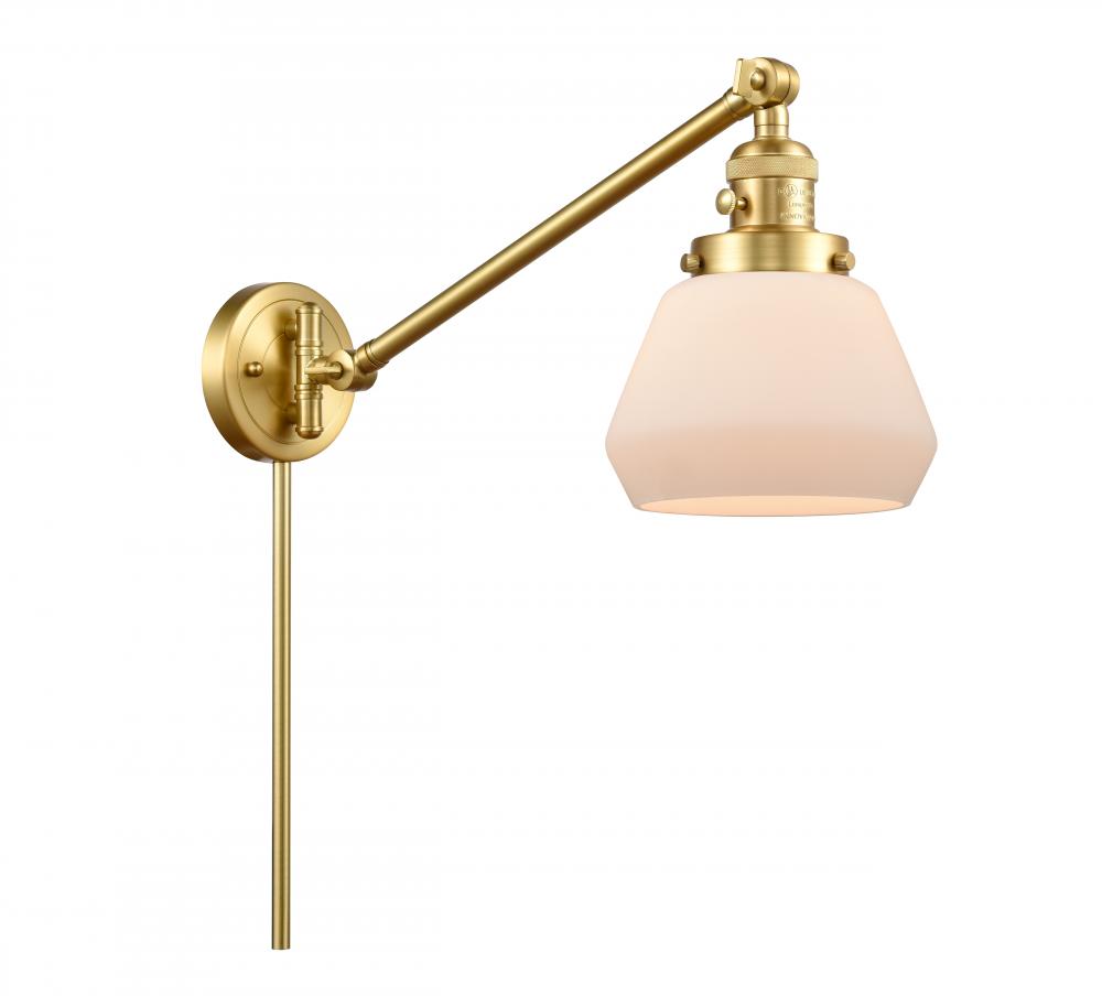 Fulton - 1 Light - 8 inch - Satin Gold -Adjustable Swing Arm