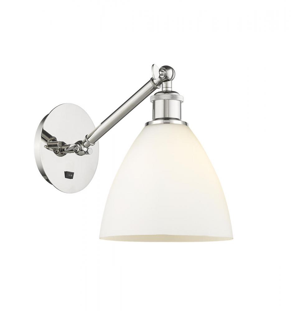 Bristol - 1 Light - 8 inch - Polished Nickel - Adjustable Sconce