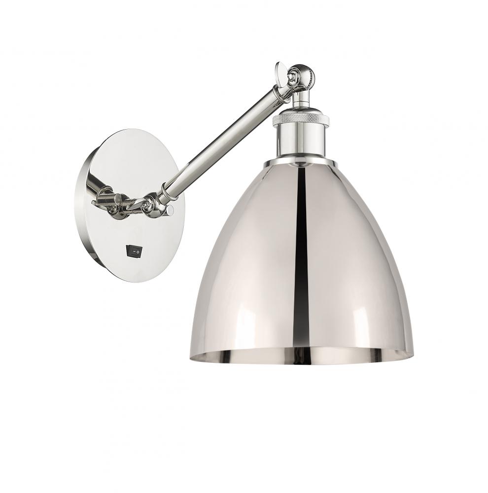 Bristol - 1 Light - 8 inch - Polished Nickel - Adjustable Sconce