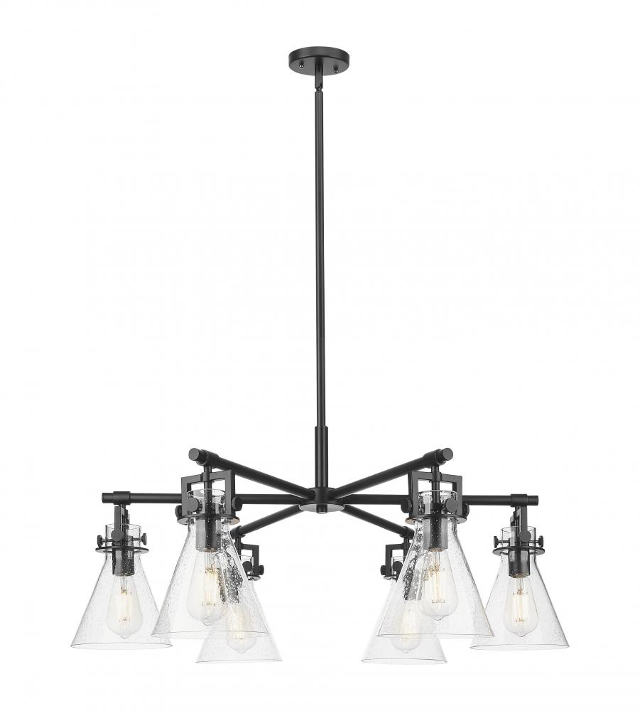 Newton Cone - 6 Light - 26 inch - Brushed Brass - Chandelier