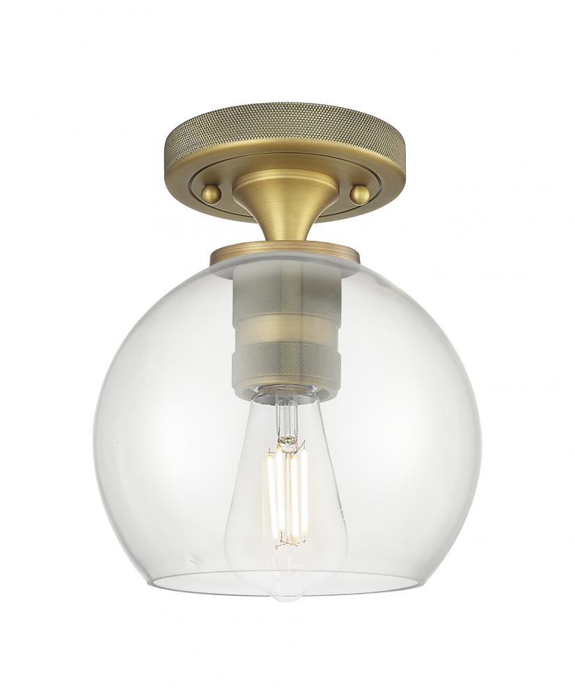 Crown Point - 1 Light - 6 inch - Brushed Brass - Flush Mount