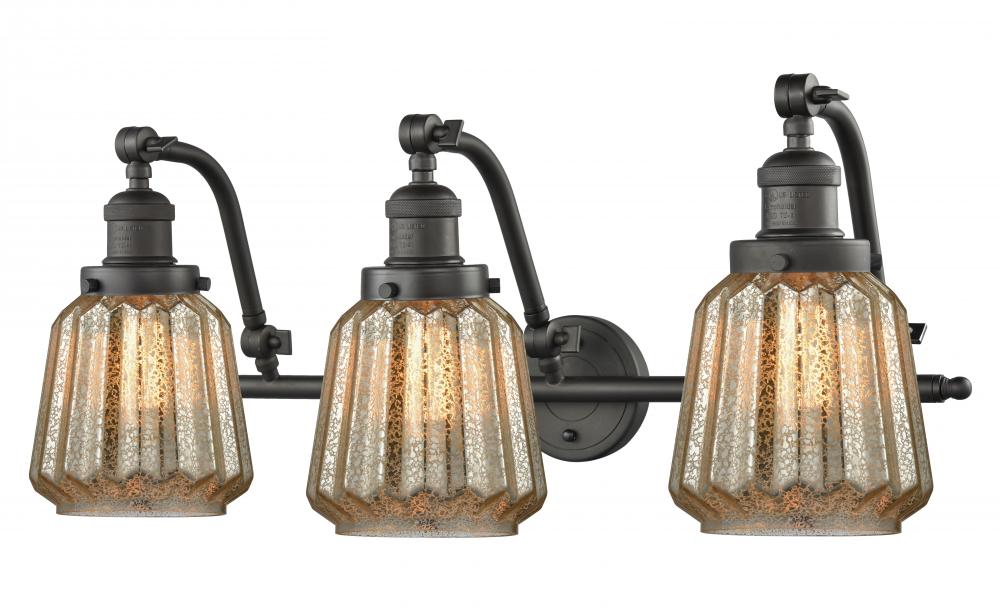 Chatham - 3 Light - 28 inch - Oil Rubbed Bronze - Adjustable Bath Vanity Light