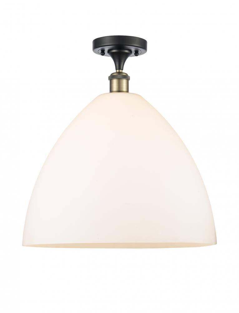 Bristol - 1 Light - 16 inch - Black Antique Brass - Semi-Flush Mount
