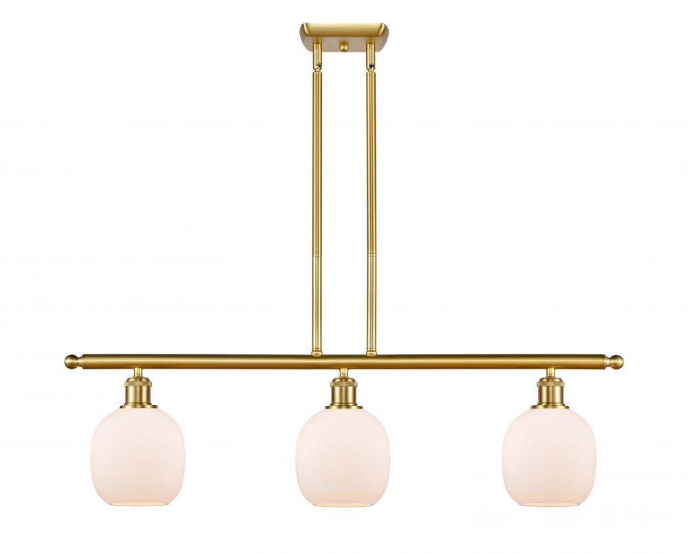 Belfast - 3 Light - 36 inch - Satin Gold - Cord hung - Island Light