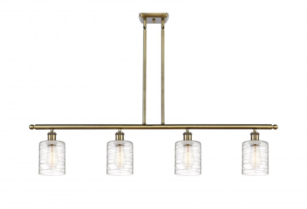 Cobbleskill - 4 Light - 48 inch - Antique Brass - Cord hung - Island Light