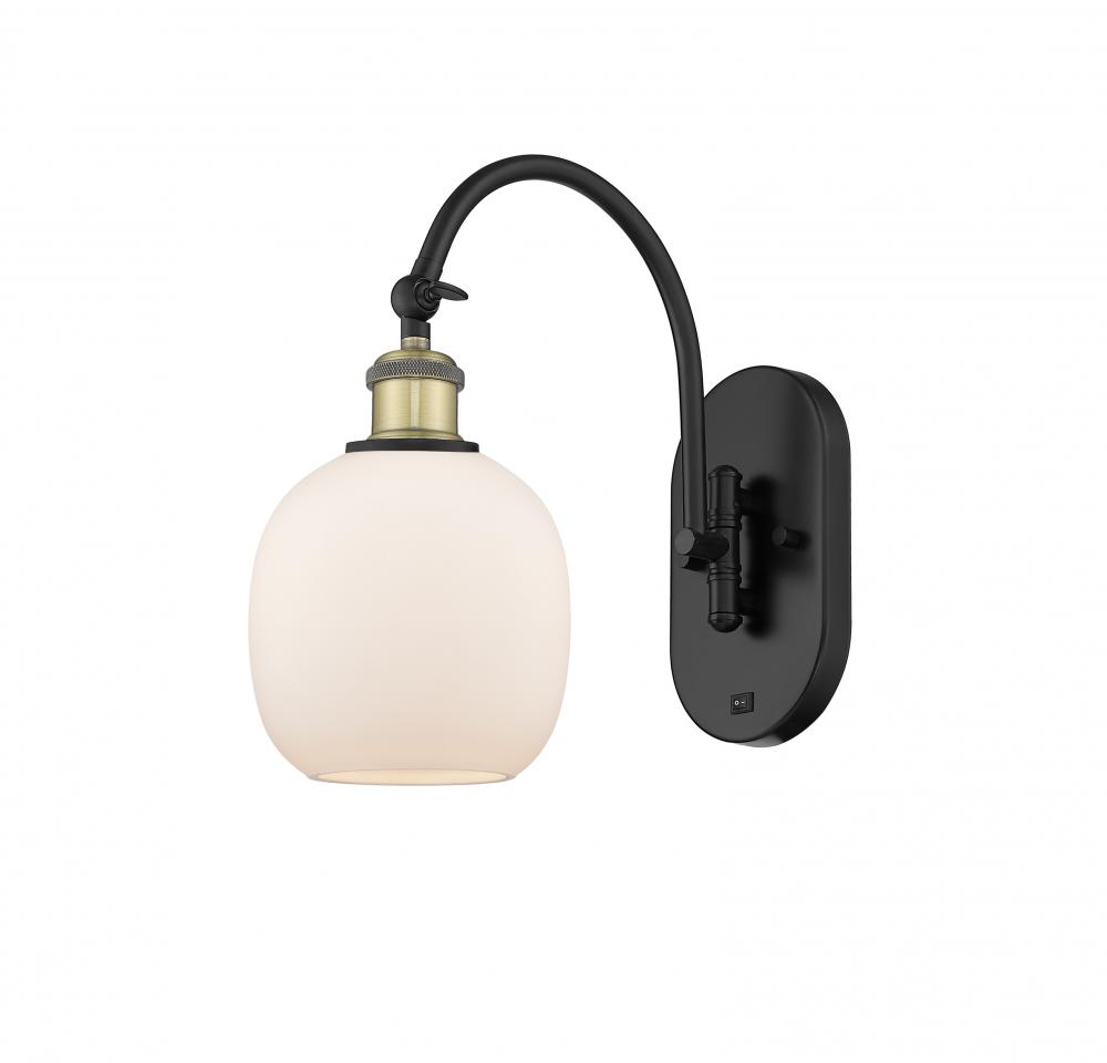 Belfast - 1 Light - 6 inch - Black Antique Brass - Adjustable Swing Arm