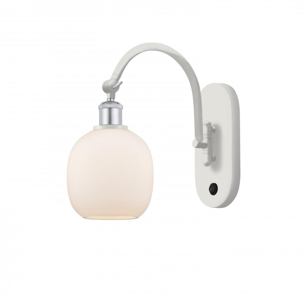 Belfast - 1 Light - 6 inch - White Polished Chrome - Adjustable Swing Arm