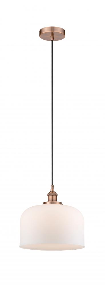 Bell - 1 Light - 12 inch - Antique Brass - Cord hung - Mini Pendant