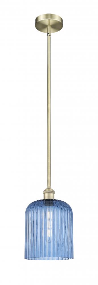 Bridal Veil - 1 Light - 5 inch - Antique Brass - Cord hung - Mini Pendant