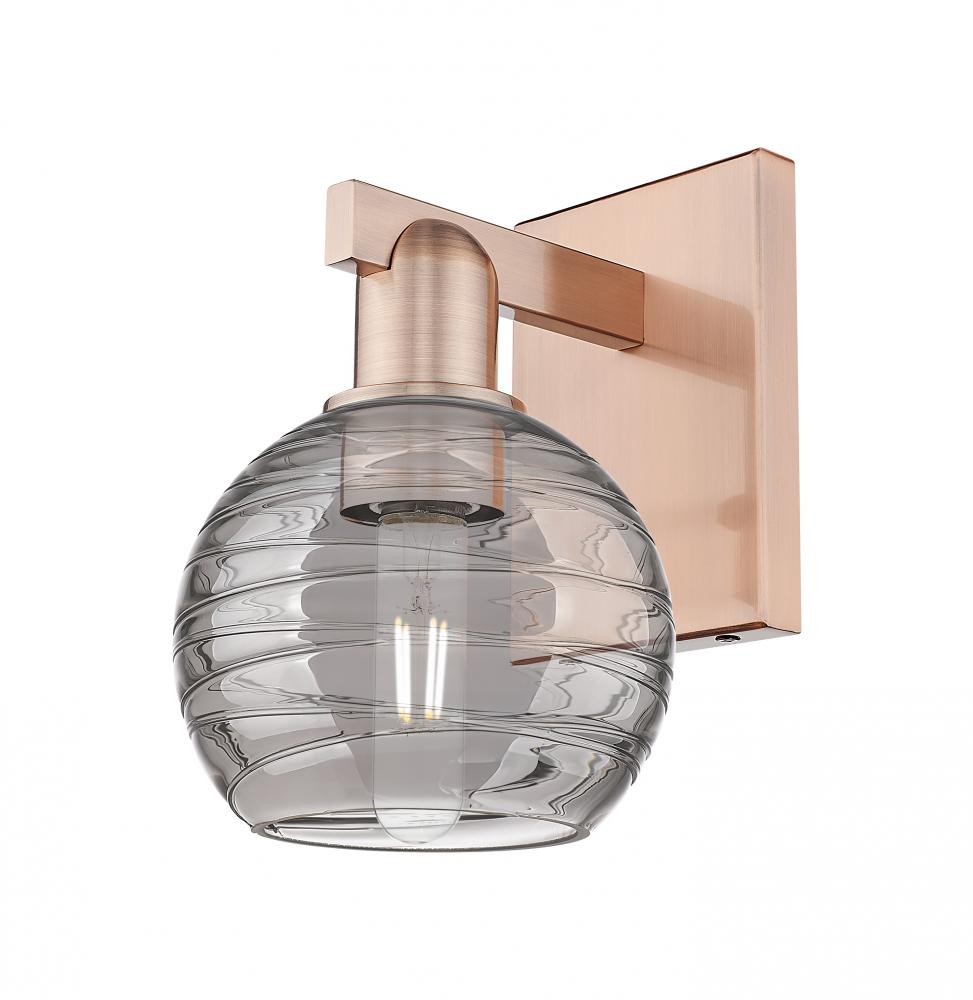 Athens Deco Swirl - 1 Light - 6 inch - Antique Brass - Sconce