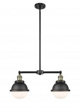 Innovations Lighting 209-BAB-HFS-61-BK - Hampden - 2 Light - 18 inch - Black Antique Brass - Stem Hung - Adjustable Island Light
