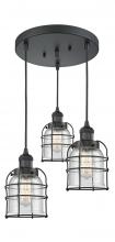 Innovations Lighting 211/3-BK-G54-CE - Small Bell Cage 3 Light Multi-Pendant
