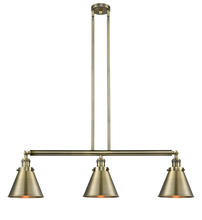 Innovations Lighting 213-AB-M13-AB - Appalachian - 3 Light - 40 inch - Antique Brass - Stem Hung - Adjustable Island Light