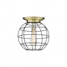 Innovations Lighting 221-1F-AB-CE-16-BK - Beacon - 1 Light - 16 inch - Antique Brass - Flush Mount