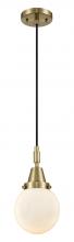 Innovations Lighting 447-1P-AB-G201-6 - Beacon - 1 Light - 6 inch - Antique Brass - Mini Pendant