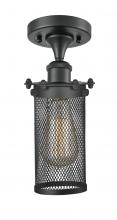 Innovations Lighting 516-1C-BK-CE219 - Bleecker - 1 Light - 4 inch - Matte Black - Semi-Flush Mount