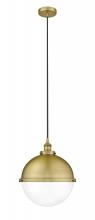 Innovations Lighting 616-1PH-BB-HFS-122-BB-LED - Hampden - 1 Light - 13 inch - Brushed Brass - Cord hung - Pendant