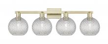 Innovations Lighting 716-4W-AB-G122C-8CL - Athens - 4 Light - 35 inch - Antique Brass - Bath Vanity Light