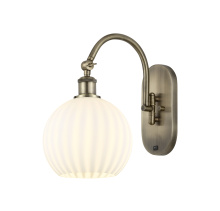 Innovations Lighting 918-1W-AB-G1217-8WV - White Venetian - 1 Light - 8 inch - Antique Brass - Sconce