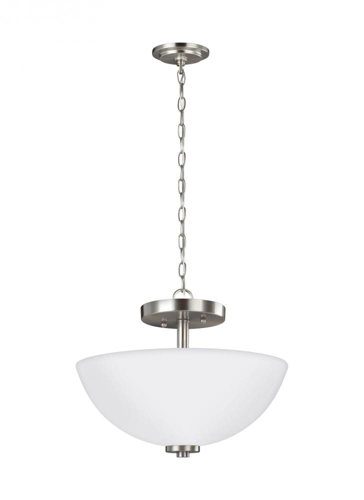 Oslo Two Light Semi-Flush Convertible Pendant